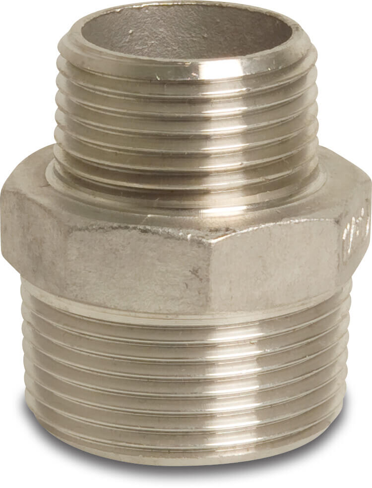 Profec Nr. 245 Reducer nipple stainless steel 316 1 1/2" x 1 1/4" male thread 16bar